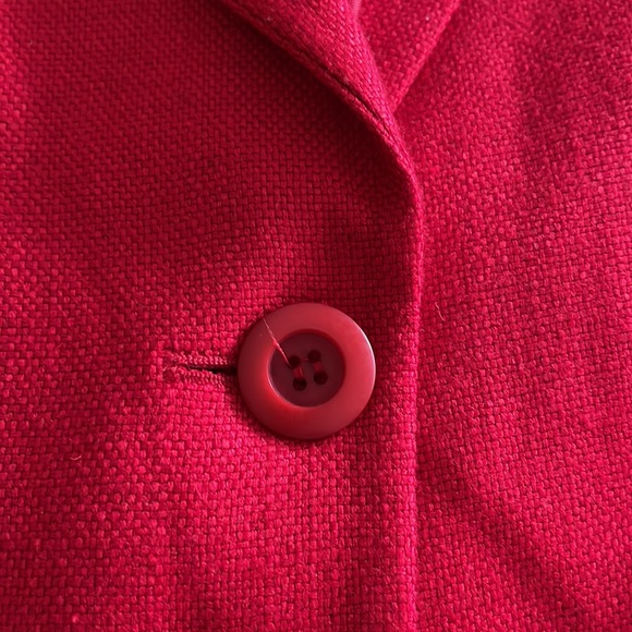 NWT Jacobson’s 80’s oversized red woven blazer - Picture 7 of 9